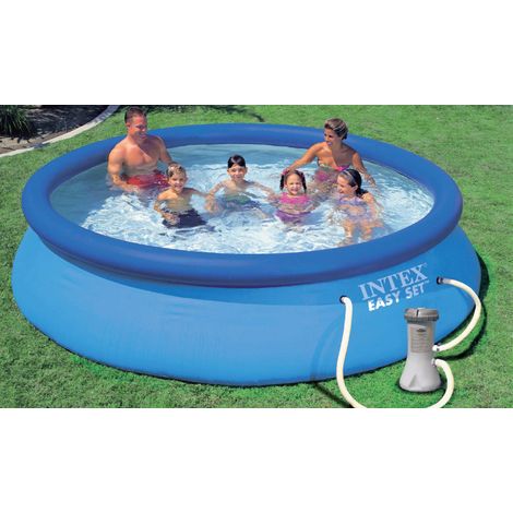 Intex PISCINA TONDA EASY SET AUTOPORTANTE CON POMPA FILTRO Ø cm. 366x76 h (1/4)