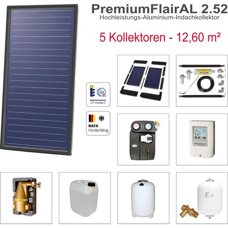 Solarbayer PremiumFlairAL Indach-Solarpaket 5 Bruttofläche 12,60 m² Solaranlage (1/5)
