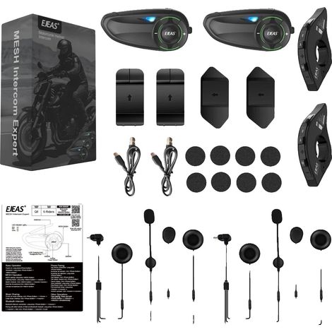 Casco protector, conectividad Bluetooth, diseño impermeable, 2 Q8 y 2 EUC (1/2)