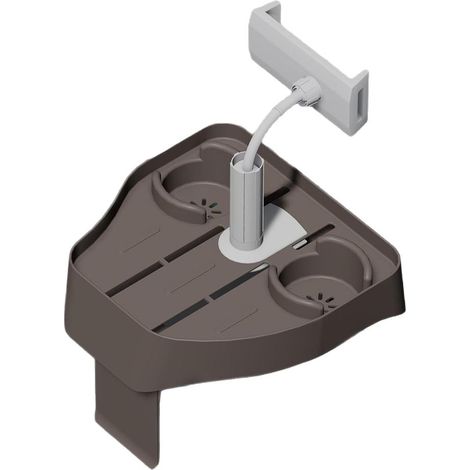 Plateau ajustable 3 en 1 pour spa avec porte-gobelet et support pour téléphone portable, plateau pour spa, porte-gobelet et support pour téléphone portable à clipser pour piscine, convient pour (1/5)