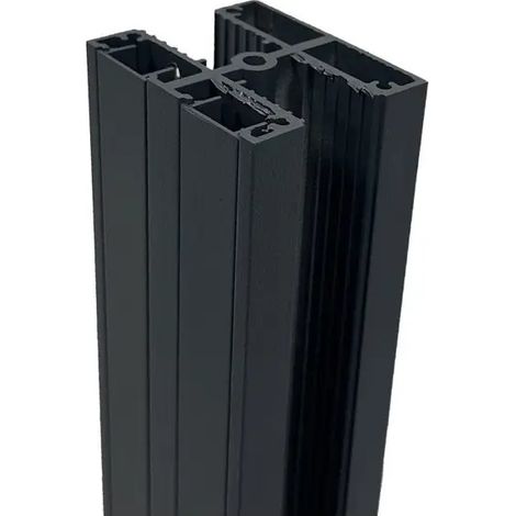 Palo central doble de aluminio antracita 50×30×194 (1/3)