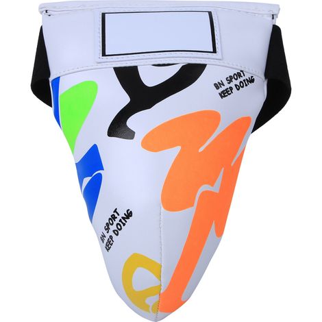 Protège-aine BN FIGIGHT pour enfants - Équipement de protection pour boxe, sanda, taekwondo et arts martiaux - Blanc (1/5)