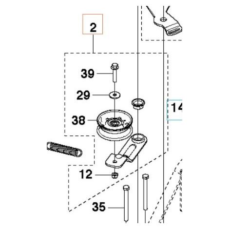 KIT TENDICINGHIA 580279001 ORIGINALE HUSQVARNA