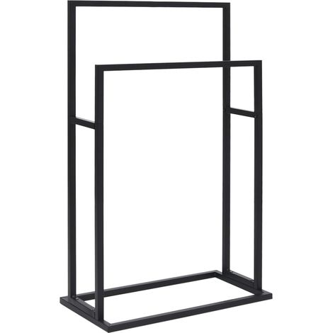 Portasciugamani da terra 78,5 cm acciaio zincato nero 020001652