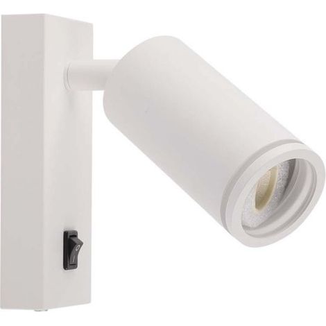 V-TAC Verstellbarer GU10 LED-Wandstrahler mit Schalter und Lampenfassung, Weiß (1/4)
