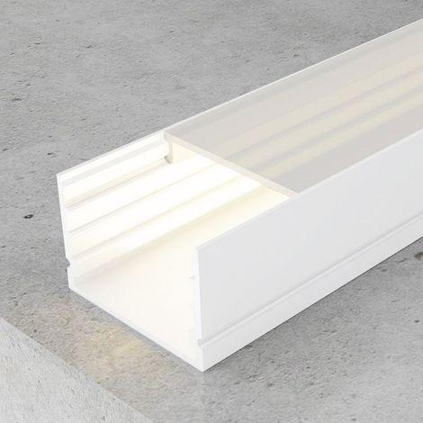 Profilé Aluminium Rok Laqué Blanc - 2 mètres Blanc - Ledme - LM3780 (1/3)