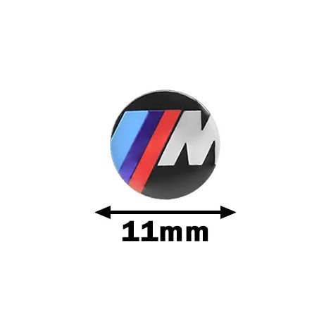 (M 11 mm, 12 pièces) Autocollant emblème de clé de voiture avec télécommande, compatible avec BMW M 50e anniversaire E34 E46 E38 E90 E60 E36 F30 F10 E92 E91 M3 - Accessoires de décoration (1/4)