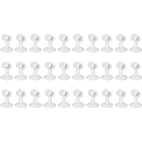 Lot de 30 butées de porte en silicone anti-collision pour poignées de porte, avec ventouses silencieuses et amortisseurs de chocs. (1/5)