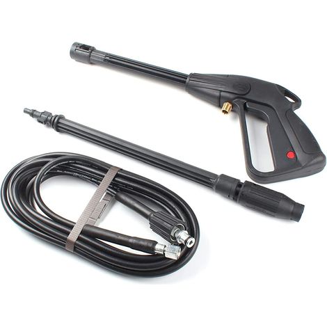 Trintion High-Pressure Washer Hose Set 5M Power Washing Hose Kit Gun Cleaning Kit Pressure Washer Gun Kit for Car Floor Windows Glass Cleaning (Black) (1/5)