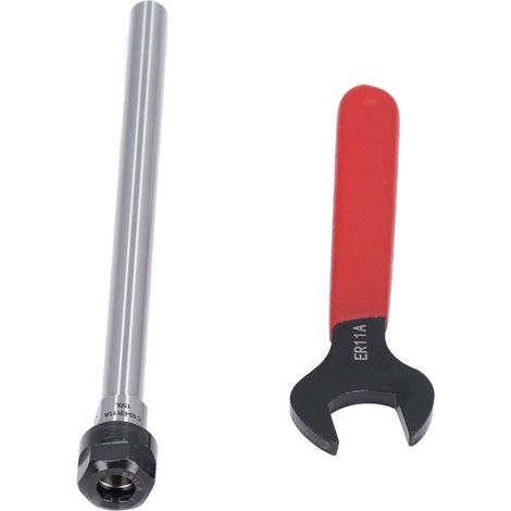 Support de outil queue droite ER11 mandrin pince rallonge C10-ER11A-150L 150mm avec clé acier 40Cr + acier carbone fraisage CNC accessoires machine outil (1/5)
