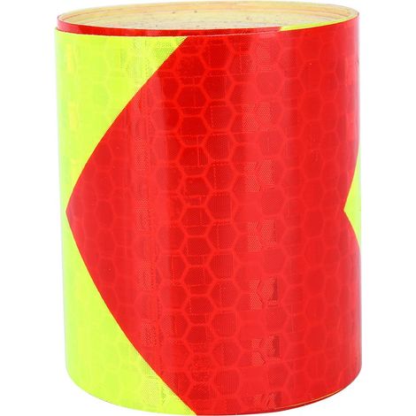 Bande Réfléchissante Flèche PVC 5cm x 3m Jaune Rouge Adhésive Étanche pour Véhicule et Signalisation Sécurité Industrielle (1/5)