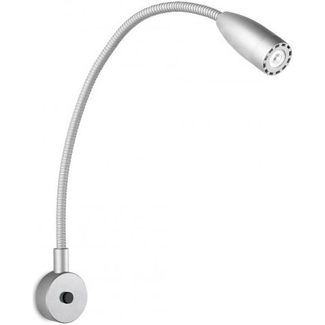 Leds-C4 Bed - Lampe de lecture LED 1 lumière intérieure réglable pour lit mural gris