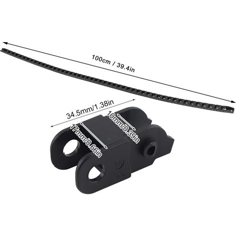 Chaîne en nylon noir de 1 mètre R18 (1/5)