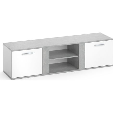 Mueble bajo para TV Novelli, Hormigón, 155 x 41 cm, Vicco (1/5)