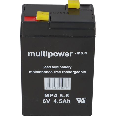PB Akku Multipower MP4,5-6 für Nellcor Pulsoximeter - 6V 4,5Ah (1/5)