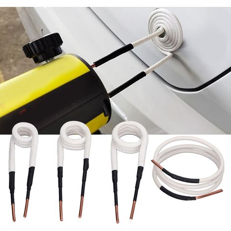 Ensemble de 4 résistances chauffantes électriques à noyau en laiton de 3 mm. Résistance haute fréquence flexible et durable, idéale pour le desserrage des boulons et écrous rouillés. (1/5)