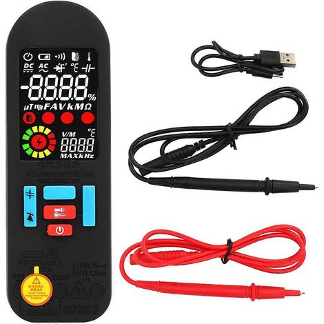 BSIDE A2X Wiederaufladbares Digitalmultimeter mit 6000 Counts, intelligentem automatischem Voltmeter, AC/DC-Strommesser und Live-Anzeige.