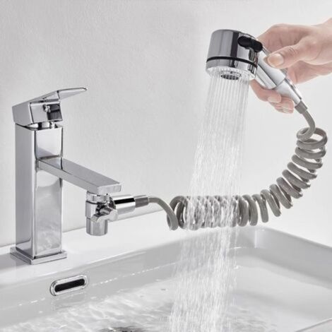 Einfach zu installierende Universal-Handbrause für Waschbecken, Duschen und Küchenabflüsse einfache Montage, Befestigung mit biologisch haftendem Klebstoff, praktisch und kompakt (1/3)