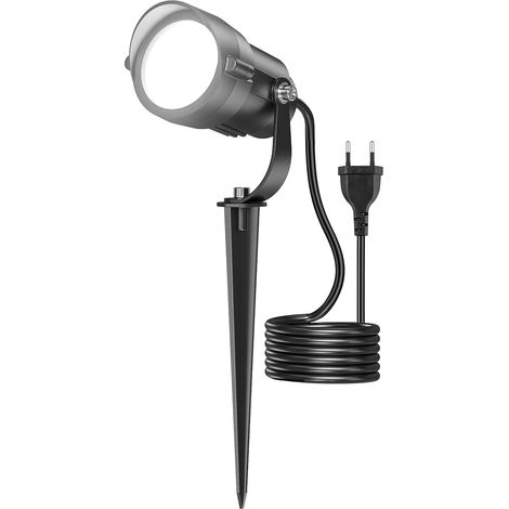 Outdoor Spotlight 12W 1320lm 5000K Cool White LED Spotlight IP65 sur la pointe au sol 1,5 m – Éclairage pour jardin, terrasse, arbres, pelouse, Lumière froide [Classe Énergie A] (1/5)