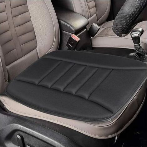 Coussin Voiture Siege, Coussin de Siège de Voiture Housse de Siège, Mousse Mémoire Protection Chaise Confortable Antidérapant Mat Pad Couverture Siège Auto, pour Auto Bureau Domicile - Noir (1/4)