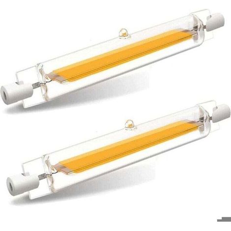 Lampadine LED R7S - Confezione da 2 - 78 mm - 10 W - Equivalenti a una lampadina a incandescenza da 100 W - Luce bianca naturale 4500 K - 1000 lumen - Angolo del fascio luminoso di 360° - Dimmerabili (1/3)