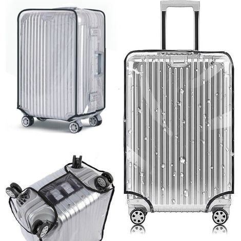 Housse de protection en PVC pour bagages, conçue pour protéger vos effets personnels pendant le transport une solution portable pour les voyages d'affaires.-AquaForge