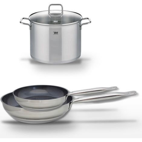 Lot 2 Poêles céramique 24/28cm & Faitout 26cm Elo Profi Therm Platinum (1/5)