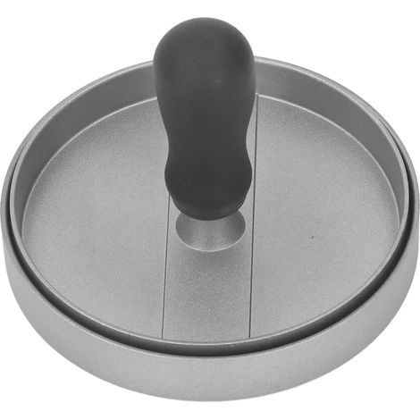 Presse à hamburger ronde en alliage d'aluminium, moule à steak haché pour viande de bœuf, idéale pour le camping, diamètre 12 cm. (1/5)