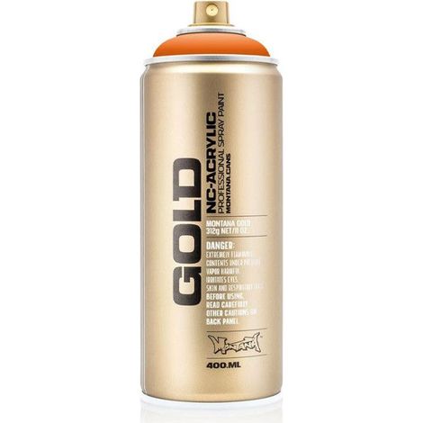 Bombe de peinture - Gold - Acrylique - Orange - G2070 - 400ml - Montana Cans (1/2)
