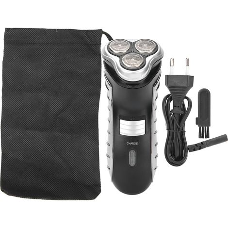 Rasoir à barbe électrique flottant 3 têtes rechargeable pour hommes avec prise EU 220V (1/5)
