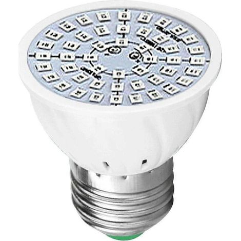 Ampoule LED de croissance à spectre complet 60 LED E27 pour plantes d'intérieur, semis et plantes succulentes (1/5)