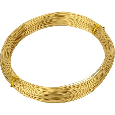 1 - Fil En Laiton - Fil Métallique - Conductivité Électrique Et Thermique - Pour Bricolage Jardin Et Modélisme - Naturel - 0,5x5000 Cm