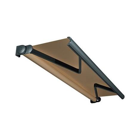 Store banne coffre intégral CINABRE (Manuelle - Gris anthracite RAL 7016 - Taupe 250g/m² - 3.00 x 2.00 m) (1/2)