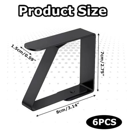 Juego de 6 pinzas grandes de acero inoxidable para manteles - Pinzas para manteles de exterior - Para uso en exteriores, picnics, fiestas, bodas (1/4)