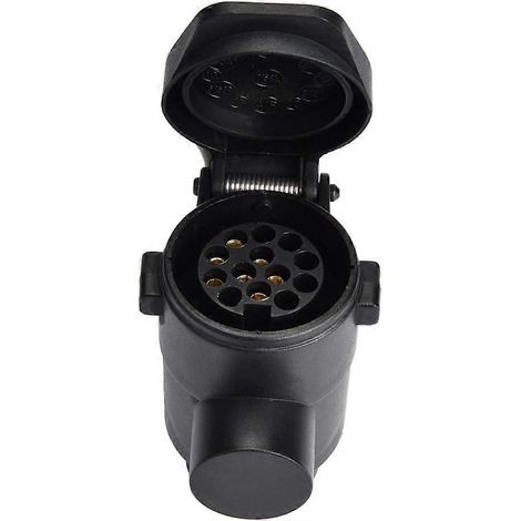 Adaptateur de prise pour remorque de voiture 7 à 13 broches, convertisseur de prise, connecteur pour caravane 12 V, dispositif d'attelage de remorquage (1/5)
