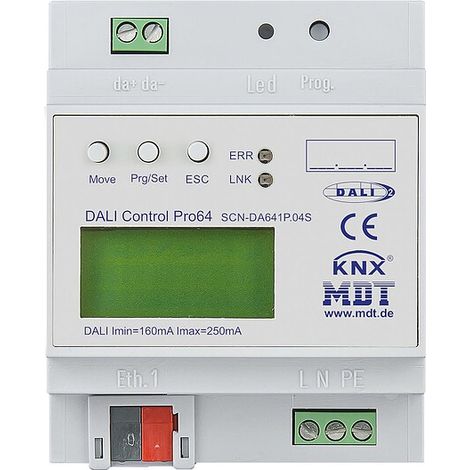 MDT technologies DaliControl IP Gateway PRO64 DALI-2, 4TE, REG SCN-DA641P.04S