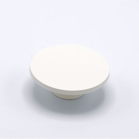 Pomolo piatto e tondo in goffrato bianco 70x25mm - 439 Moon (1/3)