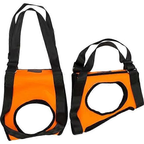 Harnais souple Soft Sling Assist pour chiens âgés, blessés, handicapés et après une chirurgie du LCA - Taille M - Orange (1/4)