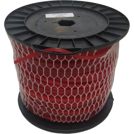 FILO DECESPUGLIATORE TAGLIAERBA TOSAERBA 4mm x 122mt QUADRATO BOBINA BLUE BIRD (1/3)