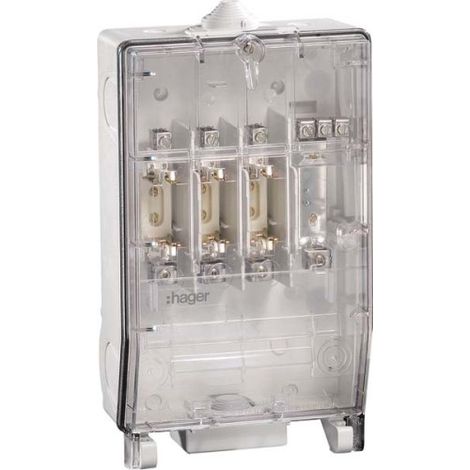 BOÎTE DE RACCORDEMENT DOMESTIQUE K3, 1X3NH00 - BOÎTIER DE FUSIBLE 415X245MM HAGER ZAN334KL