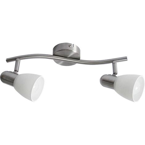 Spot luce metallo vetro satinato Soma colori cromo / L bianco: 17cm B: 35cm H: 8cm (1/5)