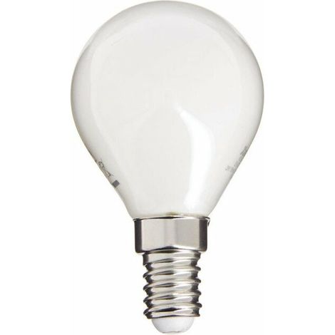 LED-Filament-Glühbirne, matt, E14, 4 W (entspricht 25 W), 250 lm, Farbtemperatur 2700 K, warmweißes Licht, ideal für Kronleuchter und Wandleuchten