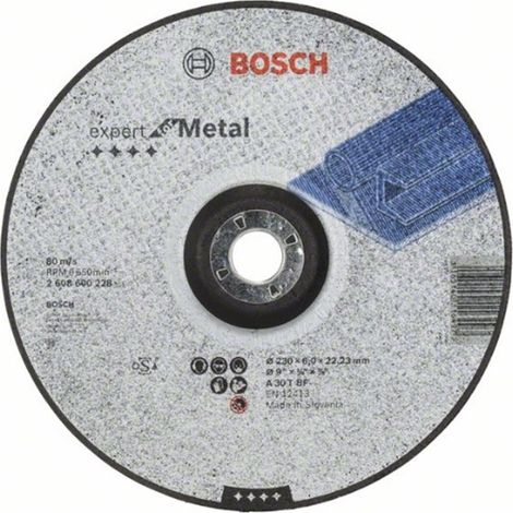 Disco desbaste acodado Expert Metal A 30 T BF 230 60  BOSCH 2608600228