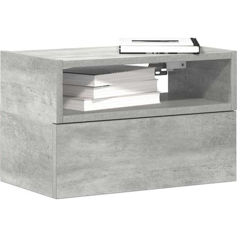 Wand-Nachttische 2 Stk. Betongrau 45x26x28,5 cm