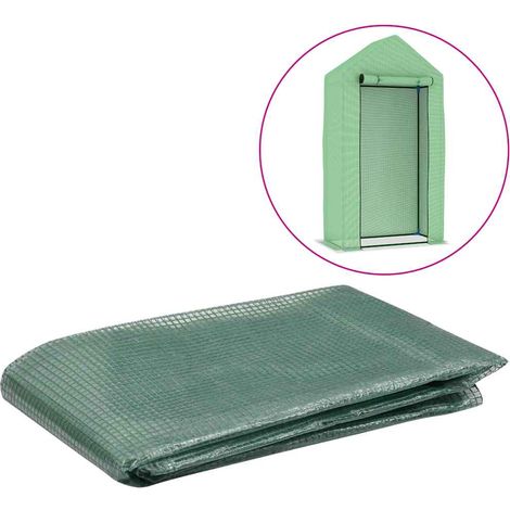 Ersatzabdeckung für Gewächshaus (0,5 m²) 50x100x190 cm Grün