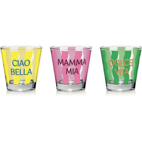 Set 6 Bicchieri da Tavola in Vetro Nadia Belli'Italia 25 cl