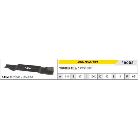 MARAZZINI Rasenmähermesser 400 840 2. Typ R300588 (1/2)
