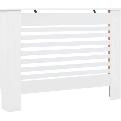 Cache-radiateur Blanc 112x19x81,5 cm MDF