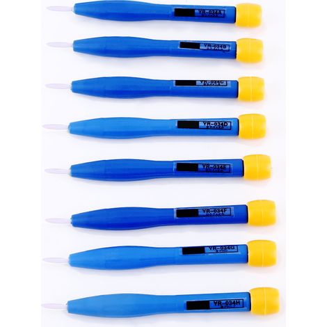 Ensemble de 8 tournevis à fréquence réglable, antistatiques, en plastique et céramique, outils à main utiles pour la maison. (1/5)