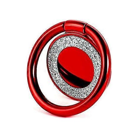 Handyhalterung mit um 360° und 180° drehbarem Ring, individuell anpassbar (Rot) (1/3)